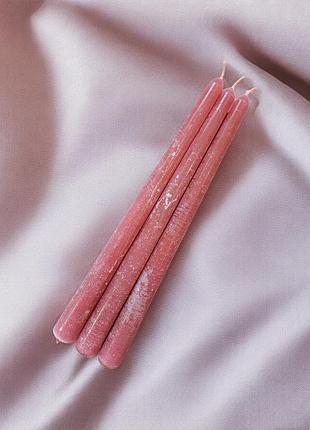 Бордові столові свічки "шарм вечора", аромат жасмин