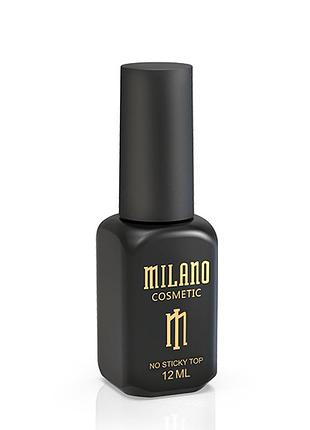 Топ для нігтів без липкого шару milano no sticky rubber top gel, 12 мл
