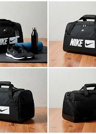 Спортивна сумка nike для залу, сумка для фітнесу, дорожня сумка найк, чорна сумка з плечевим ременем