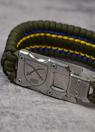 Браслет с индивидуальной гравировкой и оплеткой