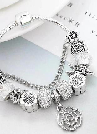 Женский браслет с шармами роза 23346