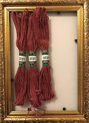 Мулине peri 3721 8м, 100% длинноволокнистый египетский хлопок, нитки для вышивки
