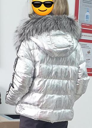 Куртка пуховик натуральная кожа кожаная