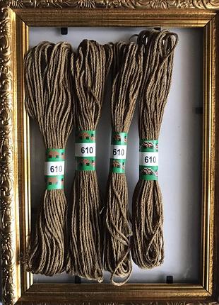 Мулине peri 610 8м, 100% длинноволокнистый египетский хлопок, нитки для вышивки