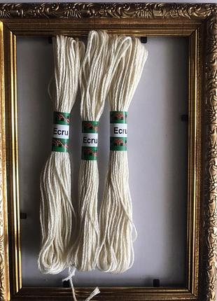 Мулине peri ecru 8м, 100% длинноволокнистый египетский хлопок, нитки для вышивки