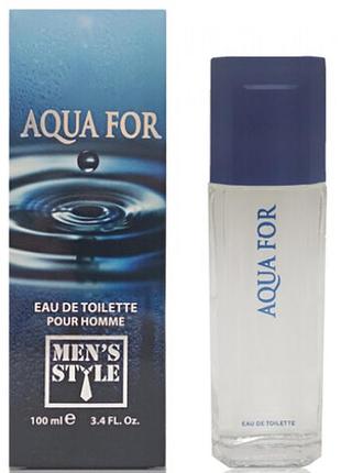 Туалетна вода для чоловіків аромат aqua for 100 мл