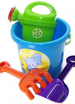 Игровой набор для песочницы №1 013555 с ведерком голубой