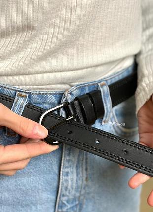 Класический черный ремень 7096