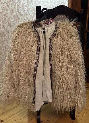 Гуня, шубка zara, розмір s, етно