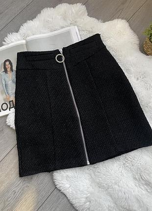 Твідова міні спідниця