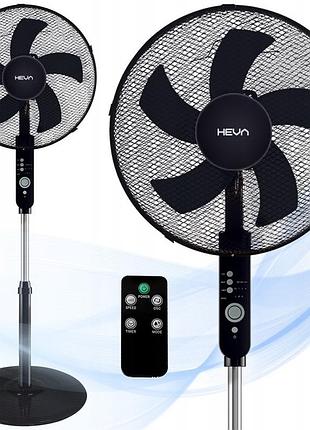 Вентилятор напольный heva tino, мощный, тихий, 5 лопастей + пульт