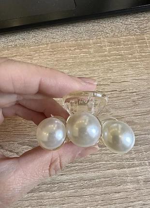 Зажим для волос разнообразие жемчуга, разные формы и размеры, цена за 1 шт, крабик аксессуар для причесок об'ємна дуга 5 см