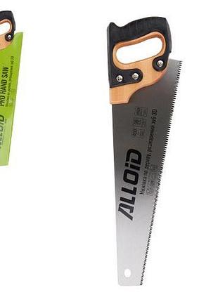 Ножовка по дереву 400мм, каленый зуб 3d, деревянная ручка alloid
