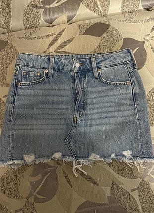Джинсова спідниця розмір хс!