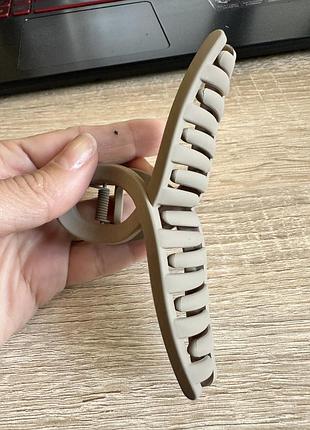 Зажим для волос петля 11 см, разные цвета, цена за 1 шт, крабик аксессуар для причесок попелястий матовий