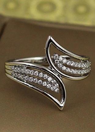 Кольцо xuping jewelry крылышки 18 р серебристое