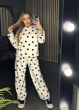 Мягкая пижама из плотной махры домашний костюм комплект пижама