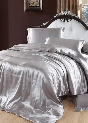 Постільна білизна шовковий атлас grey