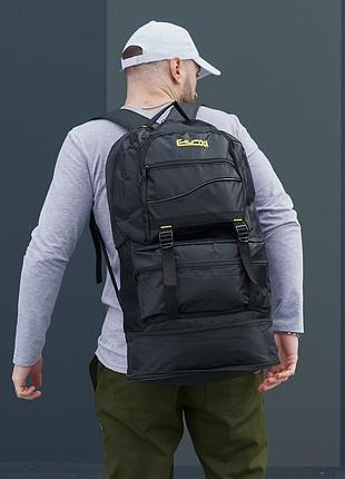 Рюкзак большой туристический mad черный, 65 литров