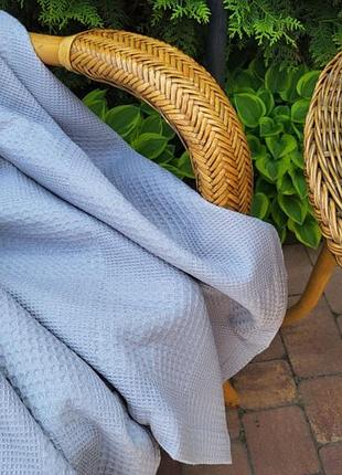 Піке вафелька, сірий (плед 240*220см)