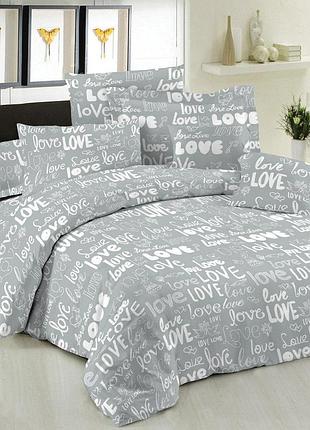 Постельное белье бязь лавли серый