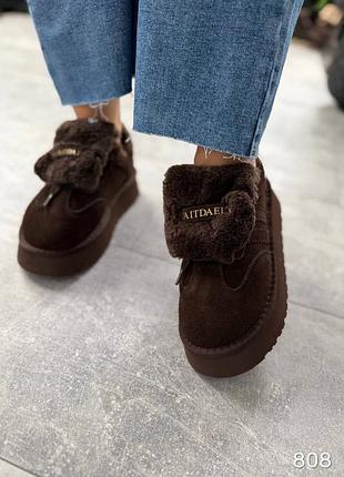 Кеды теплые, зимние кеды, кеды замш