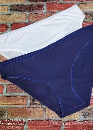 Арт.0502 набор 2шт трусики женские слипы(брифы) от c&amp;a размер евро xl