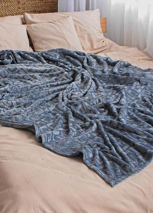 Плед евро кoloco "версаче" 220 х 240 см (38591) синий