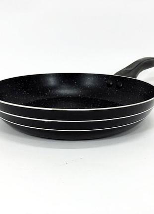 Сковорода unique un-5152 антипригарная сковорода 20 см темний мрамор, качественная сковорода для жарки