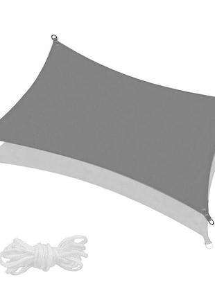 Тент-парус теневой для дома, сада и туризма springos 4 x 3 м sn1052 graphite