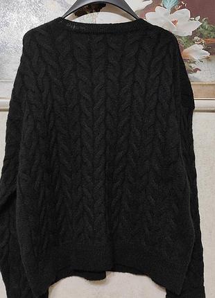 Объемный джемпер косы в составе шерсть, размер l 3