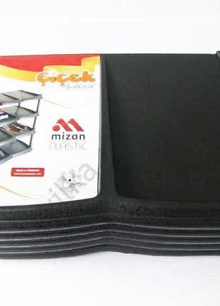 Полиця взуттєва inci чорна 236 - 47 x 29 x 74 cm forkopt