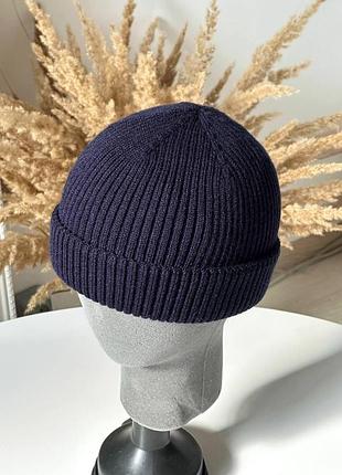 Шапка біні, докер, монатік одинарна з відворотом