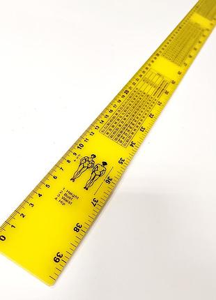 Линейка лекало портновская peri пластиковая 100 см желтая (7110)