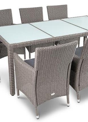 Садовая мебель divolio verona 8+1 серый/серый