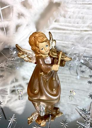 Винтажная статуэтка ангела со скрипкой