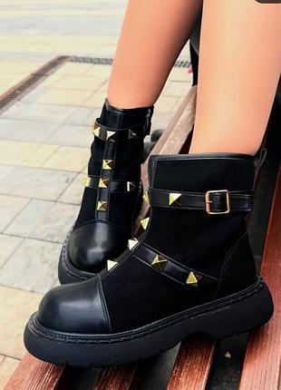 Черные сапоги для подростков и взрослых