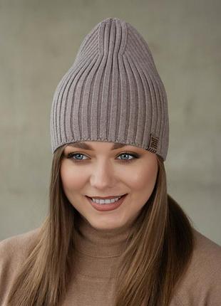 Шапка без отворота "фокси" (7241) серый