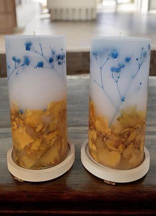 «свет несокрушимости - набор из свечи и подставки», с ароматом ваниль