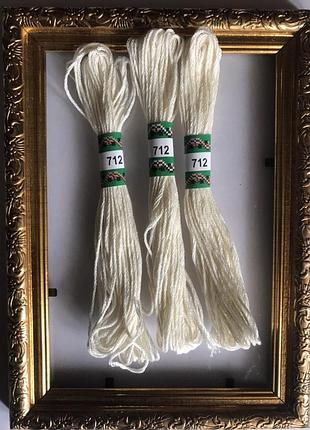 Мулине peri 712 8м, 100% длинноволокнистый египетский хлопок, нитки для вышивки