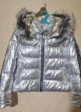 Пуховик натуральная кожа кожаный