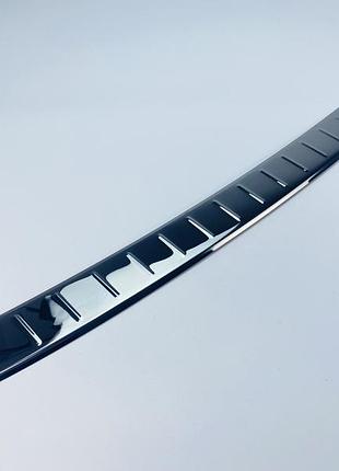 Накладка на задний бампер для skoda octavia a5 2005-2010 sw черный-хром (tan24)