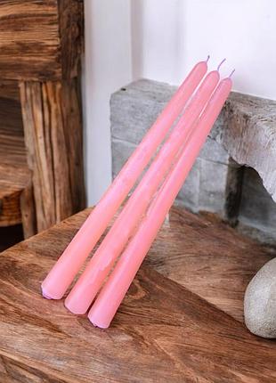 «неоновая нежность» - оранжево-неоновые столовые свечи с ароматом лесные ягоды