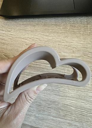 Зажим для волос облако 9 см, разные цвета, цена за 1 шт, крабик аксессуар для причесок кремовий матовий