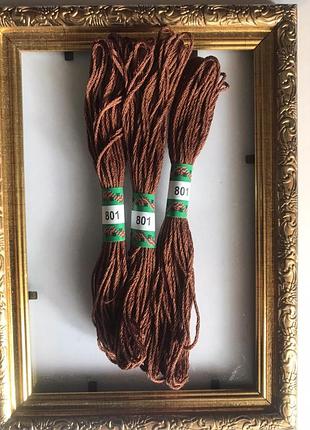 Мулине peri 801 8м, 100% длинноволокнистый египетский хлопок, нитки для вышивки