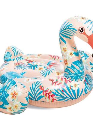 Надувной плот матрас intex тропический фламинго 147 см