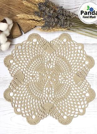 Хлопковая салфетка ручной работы (диаметр 24см)