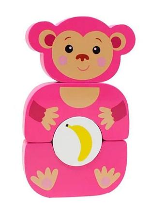 Дерев'яна іграшка kids hits мавпочка 4 деталі kh20/002