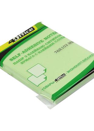 Блок для нотаток з липким шаром 76х102мм 4office 100 аркушів асорті 4-425