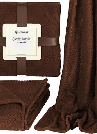 Плед-покрывало springos extra soft 160 x 200 см ha7147